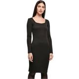Urban Classics Short Dresses - Women Urban Classics damen rib squared neckline dress black