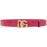 Pink - Women Belts Dolce & Gabbana DG logo belt cyclamen
