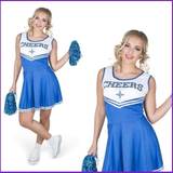 Karnival Costumes Ladies blue cheerleader costume