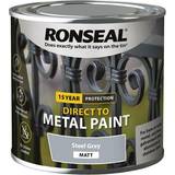Ronseal Metal Paint Ronseal Direct to Steel Matt Metal Paint Grey 0.25L