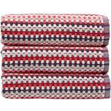 Guest Towels Christy Carnaby Stripe Guest Towel Red