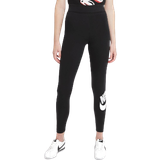 Nike Sportswear Garment Tights & Stay-Ups Nike Sportswear Essential Women's High-Waisted Logo Leggings - Black/White