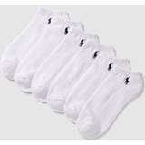 Polo Ralph Lauren Men Underwear Polo Ralph Lauren Six-Pack Cotton-Blend Ankle Socks White