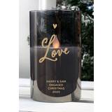 Grey Candles & Accessories Studio Personalised Love Smoked Glass LED Candle