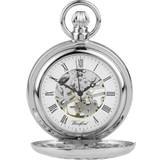Woodford Pocket Watches Woodford Chrome Plated Cut Out Half Hunter Mechanical Pocket Silver