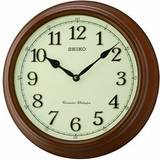 Seiko Wood Effect Round Battery Westminster Chime QXD214B Wall Clock