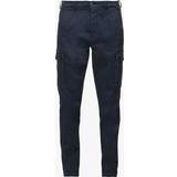Replay Clothing Replay Mens Blue Jaan Hypercargo Tapered-leg Stretch-cotton Blend Trousers
