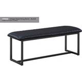 Baumhaus Settee Benches Baumhaus Vintage Styled Black PU Settee Bench