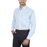 Van Heusen mens Regular Fit Pinpoint Stripe Dress Shirt, Periwinkle, Neck -33 Sleeve