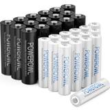 Powerowl AA AAA Rechargeable Batteries 32-pack