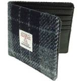 Grey Wallets & Key Holders Harris Tweed Glen Appin Bi-fold Wallet LB2007 Colour 95 Grey/Black