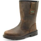 Click 10 Adults' CTF48BR06.5 Rigger Safety Boots With Steel Toecap and Midsole Brown
