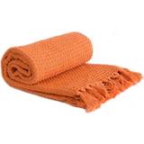 Stripes Blankets Emma Barclay Honeycomb Blankets Orange