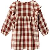 Brown Dresses Children's Clothing Lil'Atelier Checked Dress - Fired Brick