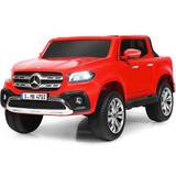 Music Electric Vehicles Costway 12V 2-Seater Kids Ride On Car Licensed Mercedes Benz X Class RC with Trunk-Red
