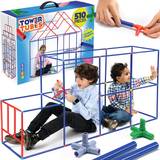 Stargo TOWER TUBES Building Toys 510 Piece, Stem Fort Building Kit for Kids 7 Construction Fort Builder, Indoor and Outdoor Building Toy