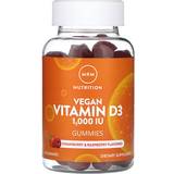 Raspberry Vitamins & Minerals MRM Vegan Vitamim D3 Gummies Strawberry 1000