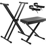 Stools & Benches Tiger KAP-PK2 Keyboard Stand with Securing Straps & Stool Pack