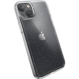Speck iPhone 14 Plus GemShell Glitter Case- Clear with Platinum Glitter