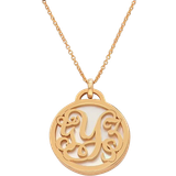 Myka Monogram A-Z Necklace - Gold/Amazonite