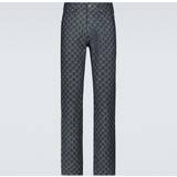 Gucci Trousers & Shorts Gucci GG jacquard logo jeans blue 29