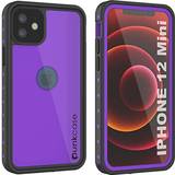 Purple Waterproof Cases iPhone 12 Mini Waterproof IP68 Case Punkcase [Purple] [StudStar Series] [Slim Fit] [Dirtproof]