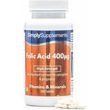 Vitamins & Minerals Simply Supplements Folic Acid Vitamin B9 400mcg