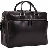 Leonhard Heyden cambridge briefcase 3 compartments henkeltasche tasche black Schwarz XL