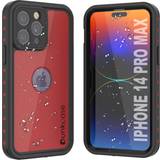 Red Waterproof Cases iPhone 14 Pro Max Waterproof IP68 Case Punkcase [Red] [StudStar Series] [Slim Fit]