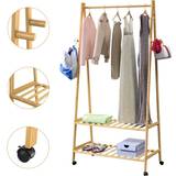 Bamboo Clothing Storage Casaria Bamboo 152x70x43cm Clothes Rack