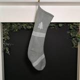 Stockings Kaemingk Winter & White Christmas Stripey/Christmas Tree/Snowflake Stocking