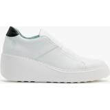 Fly London Shoes Fly London Dito White Leather Wedge Trainers 41, Colour: White