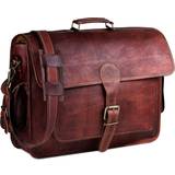 HULSH Leather Laptop Bag For Men 18 Inches Best In Class Leather Briefcase For Men Or Leather Messenger Bag For Men With Padding For This Leather Laptop Case A Perfect Vintage Leather Bag for Men