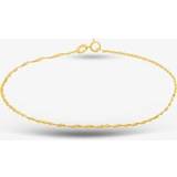 Anklets 9ct Yellow Gold Twist Curb Chain Anklet 1.23.0464