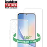 4smarts Cases 4smarts Samsung Galaxy A24 Second Glass X-Pro 360° Protection Set Cover Skærmbeskyttelse