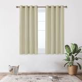 Beige Curtains & Accessories Deconovo Blackout Super Soft Window Treatment