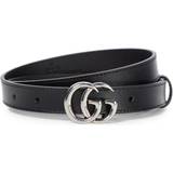 Gucci Women Belts Gucci GG Marmont leather belt black