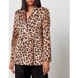 Jumpsuits & Overalls Cras Leopard-Print Satin Blazer 36/UK Multi