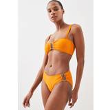 Swimwear Detachable Strap Gold Trim Bikini Top