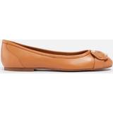 Brown Ballerinas See by Chloé Chany Leather Ballet Flats Nude