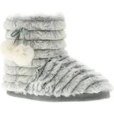 Faux Fur Slippers & Sandals 5 Adults' Moonlights Roxanne Womens Ladies Slipper Boots Grey