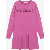Calvin Klein Dresses Calvin Klein Kids' CKJ Hero Logo Frill Hem Dress, Violet Fun