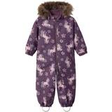 Dirt Repellant Material Overalls Name It Snow10 Suit with Dancing Unicorn - Arctic Dusk (13223024)