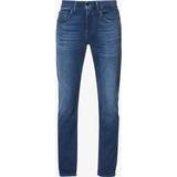 7 For All Mankind Mens Blue Slimmy Tapered Luxe Plus Slim Jeans