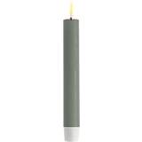 Deluxe Homeart Stick Sage Green LED Candle 15cm 2pcs