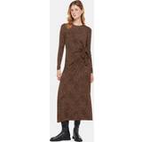 Whistles Long Dresses - Women Whistles Coffee Bean Tie Jersey Dress, Black/Multi