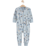 Jersey Night Garments Lindex Baby's Pajamas with Nature - Light Dusty Blue