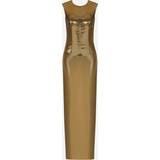 Long Dresses - Polyamide Dolce & Gabbana Long foiled satin corset dress