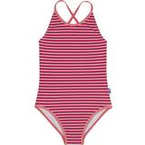 Finkid Kid's Uimapuku Beach Swimsuit - Raspberry/Terra Cotta