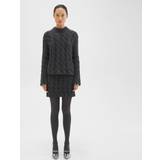 Cashmere Skirts Theory Cable Knit Wool Mini Skirt